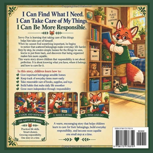 Savvy Fox Takes Care of His Things: A Story About Belongings, Organization, and Responsibility image 3
