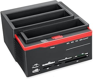 WUDILU 2.5"/3.5" USB 3.0 to 2 SATA 1 IDE Port External HDD Hard Drive Disk Docking Station Card Reader USB3.0 Hub OTB/OTC