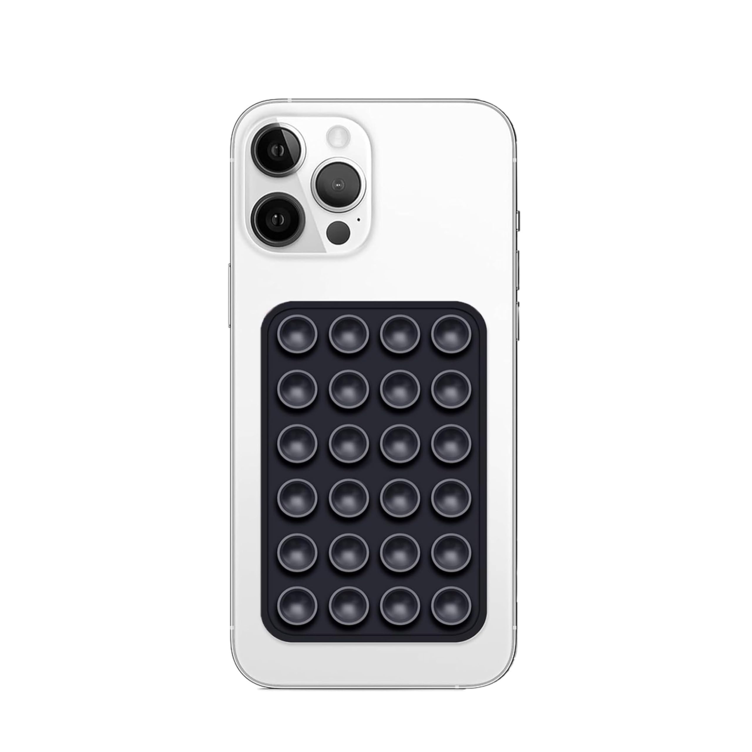 Like Star® Double Sided Back Cover for Phone | Silicone Suction Adhesive for Phone Cover | Stick Ease Multi-Purpose Hands-Free Suction Phone Accessory | Strong Grip Holder for Mirror & Shower (Black) — Amazon image 12