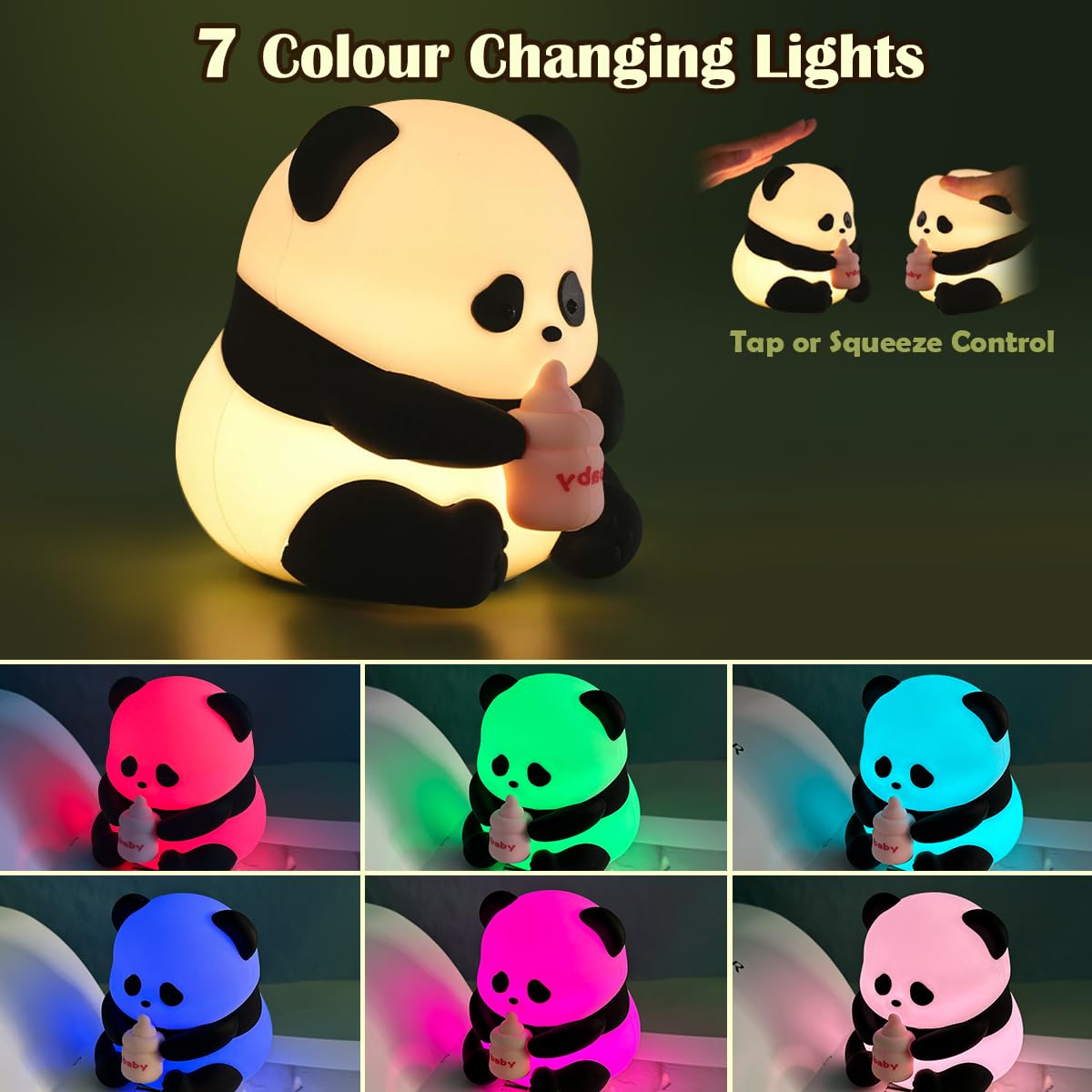 NICE POINT Night Light Kids,Cute Nursery Panda Light - Image 3