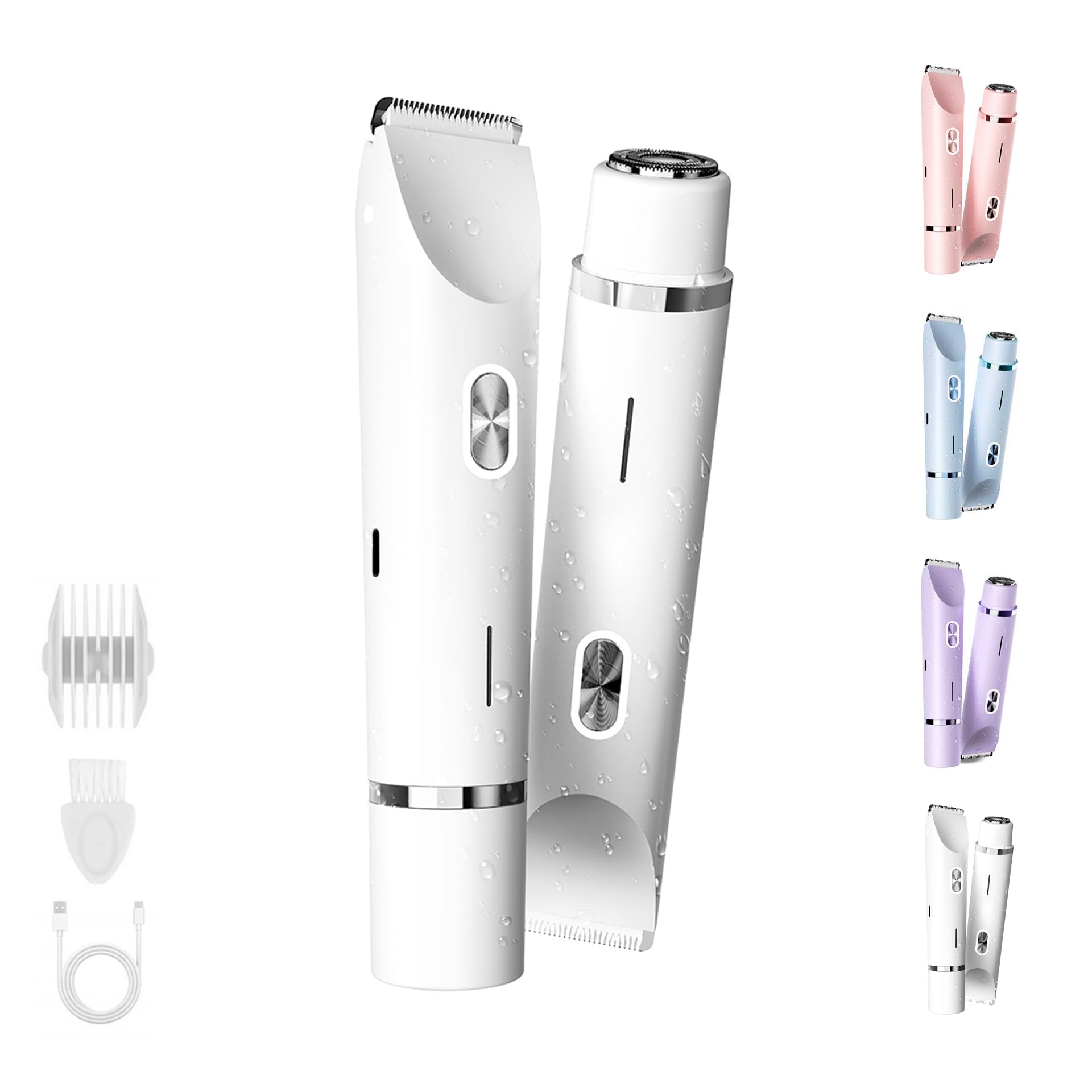 Sanuvia Depiladora Íntima,Afeitadora Eléctrica Para Mujer,Herramienta de Cuidado para Zonas Sensibles, Depilación Suave sin Irritaciones, Diseño Impermeable (Blanco)
