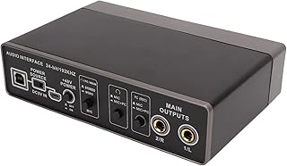 Zunate Live Sound Card, Professional Digital Mixing USB Computer Mobile Phone External Sound Card Mini Sound Mixer Board Live Sound Card for Live Stream Music Recording, Network Sing