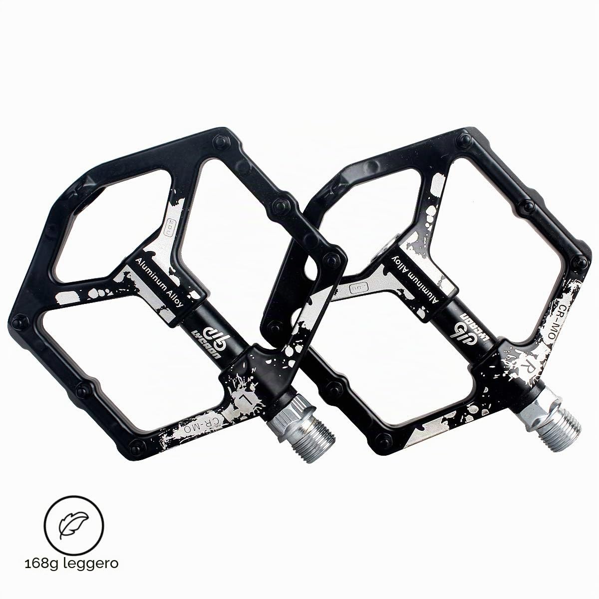 LYCAON Pedali per bicicletta antiscivolo, 0,64 lb/coppia, 3 cuscinetti Pedali per MTB BMX MTB Road Bike