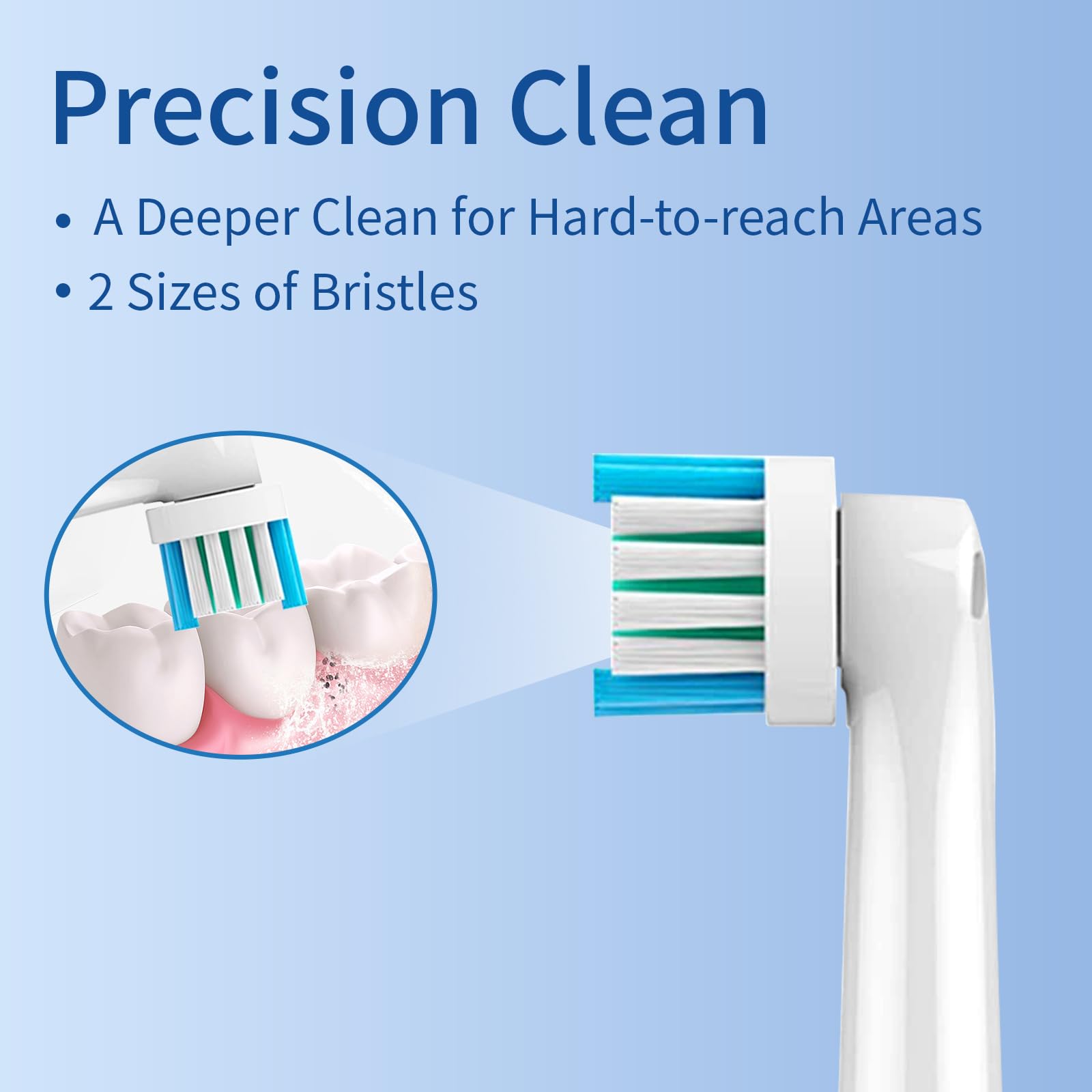 16 cabezales de repuesto para cepillo de dientes compatibles con Oral B Braun, cabezales de repuesto para cepillo de dientes eléctrico Oral-B 7000/Pro 1000/9600/500/3000/8000