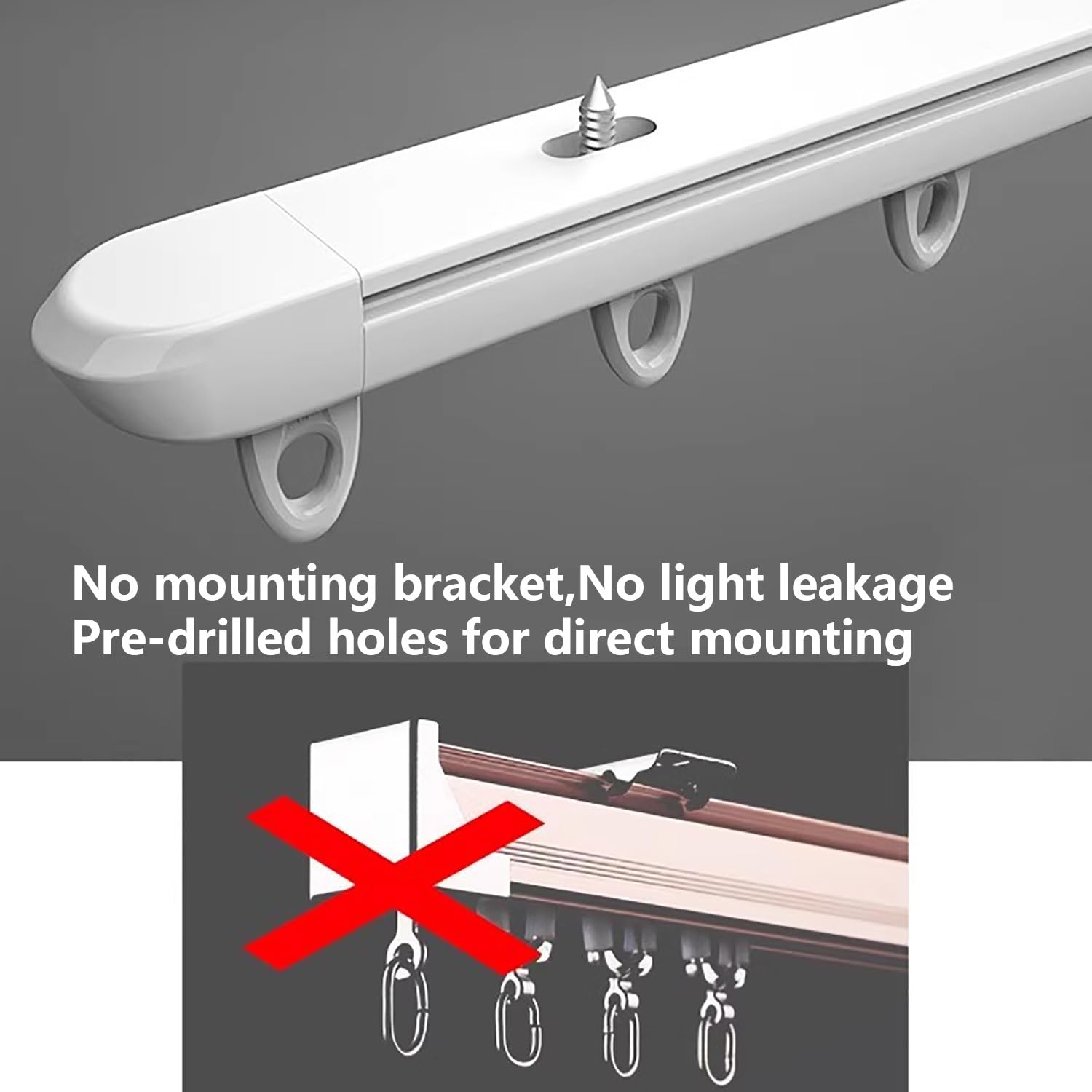 Binario da soffitto regolabile da 2,6 m con rulli silenziosi, asta divisoria perfetta per docce e privacy, ideale per spazi aperti e soluzioni di arredamento per la casa eleganti