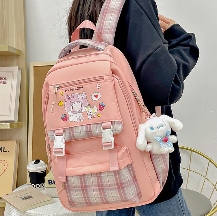 Miniatura 6 de Mochila para adolescentes, mochila de gran capacidad, mochila kawaii adecuada para uso diario en excursiones escolares, estilo4