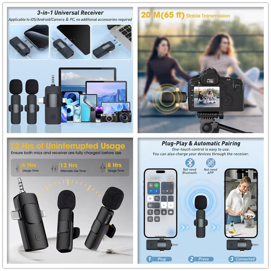 Kit de vlogging de 57 pulgadas para iPhone y Android con luz LED 4