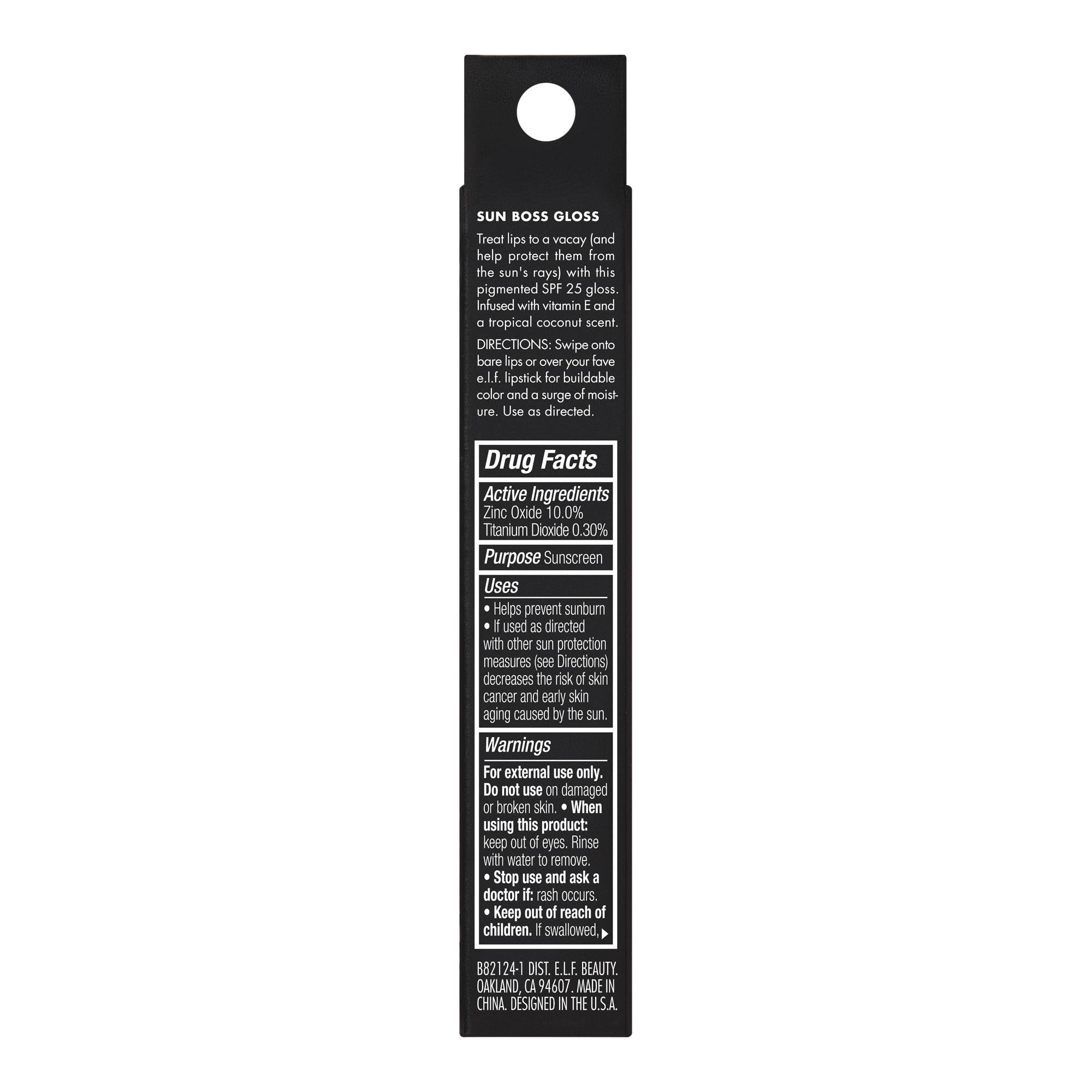 e.l.f. Sun Boss Gloss SPF 25 - Mauve Lip Shine -10 e.l.f. Sun Boss Gloss SPF 25 - Mauve Lip Shine -10