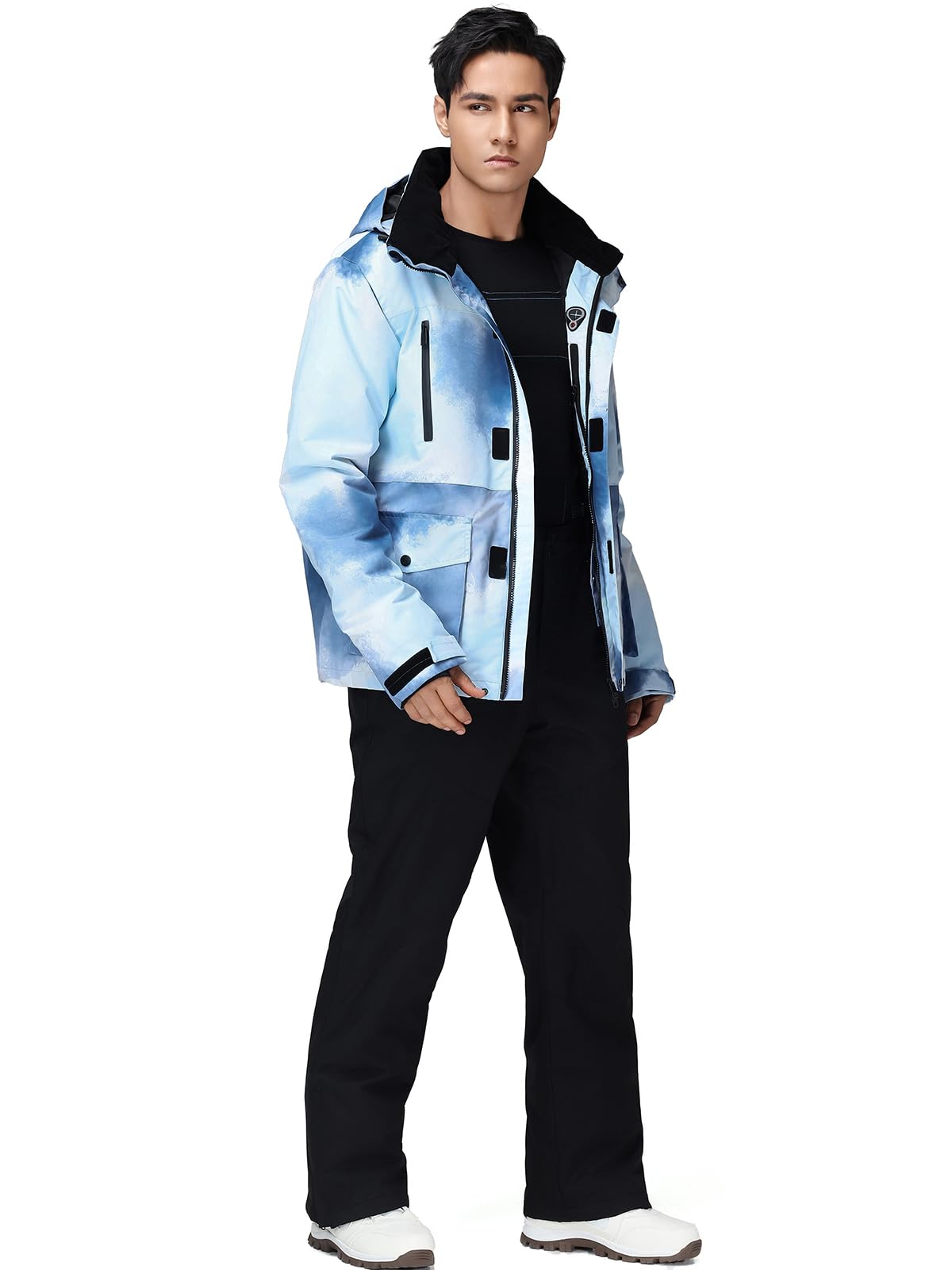 Chaqueta de esquí para hombre y pantalones conjunto, Impermeable de Montaña Chaqueta de Esquí,Cálida chaqueta de esquí y pantalones,para senderismo, caza, pesca, escalada, camping