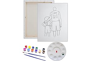 Pre Drawn Kobe Tribute Canvas Art Stencils For Painting On Canvas Adults
