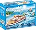 Playmobil - Motoscafo con gommoni Set di figurine, Colore Multicolore, 70091