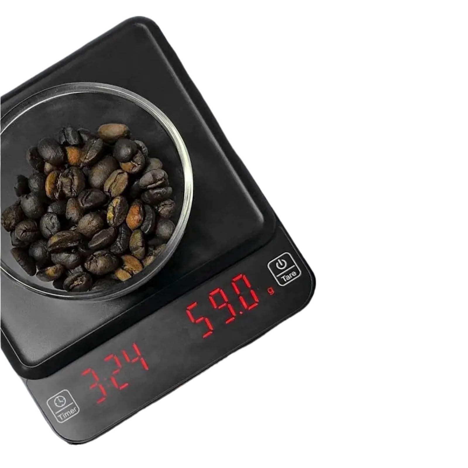 Waga kuchenna, Cyfrowa waga do kawy z timerem, espresso automatycznym tarowaniem i czujnikiem dotykowym, miniaturowa przenośna cyfrowa pieczenia gotowania do pieczenia, kawy, biżuterii(USB Charging)