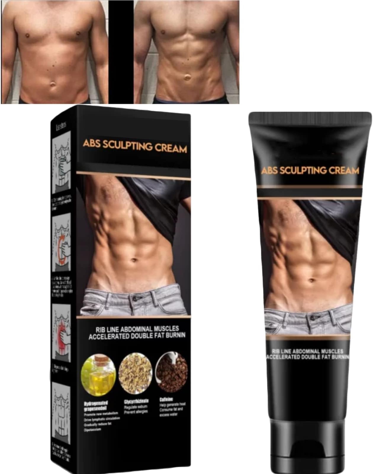 Sculptique Abs Sculpting Cream, Skin Tightening Cream For Stomach, Body Sculpting, Body Moisturizer (1pcs)