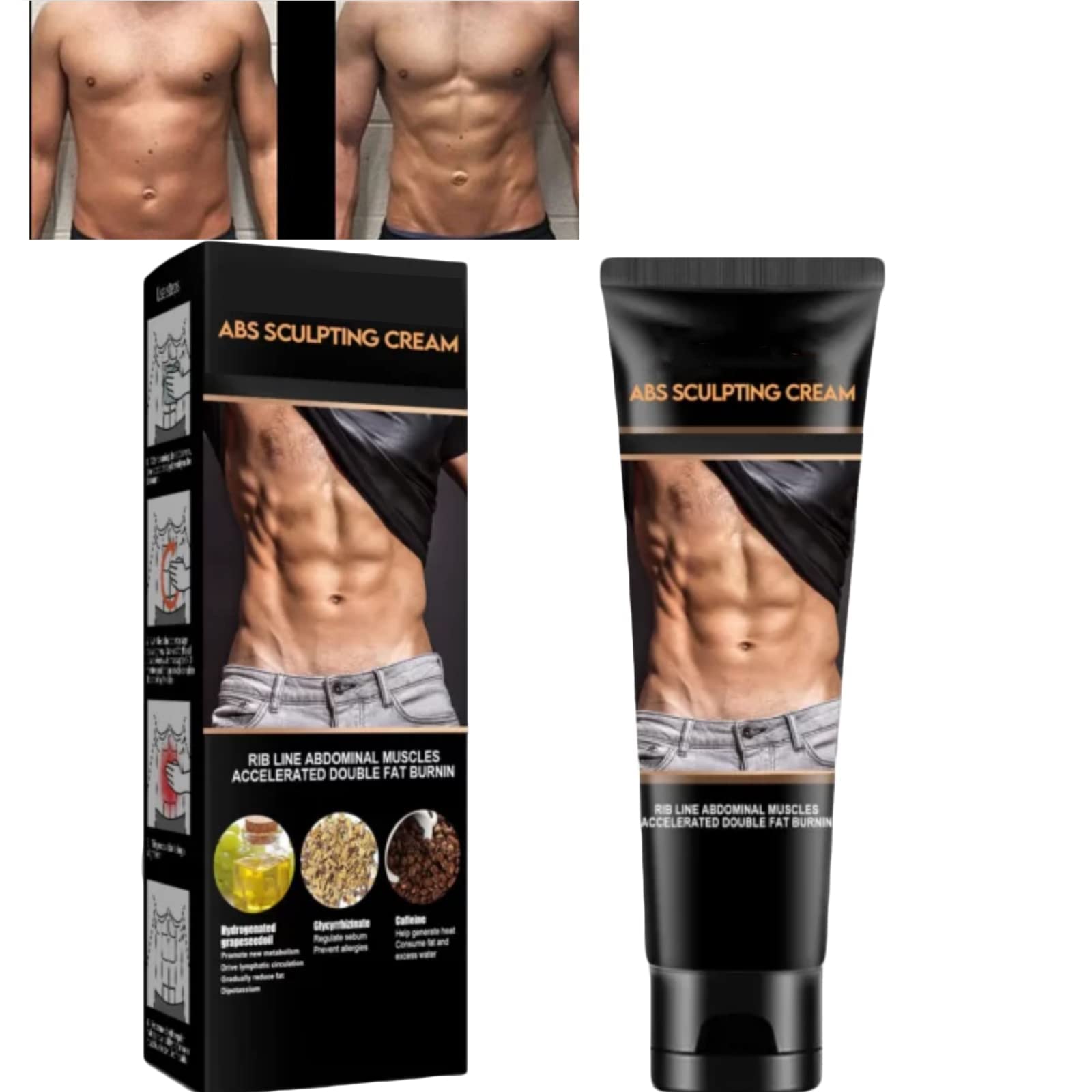 Sculptique Abs Sculpting Cream, Skin Tightening Cream For Stomach, Body Sculpting, Body Moisturizer (1pcs)