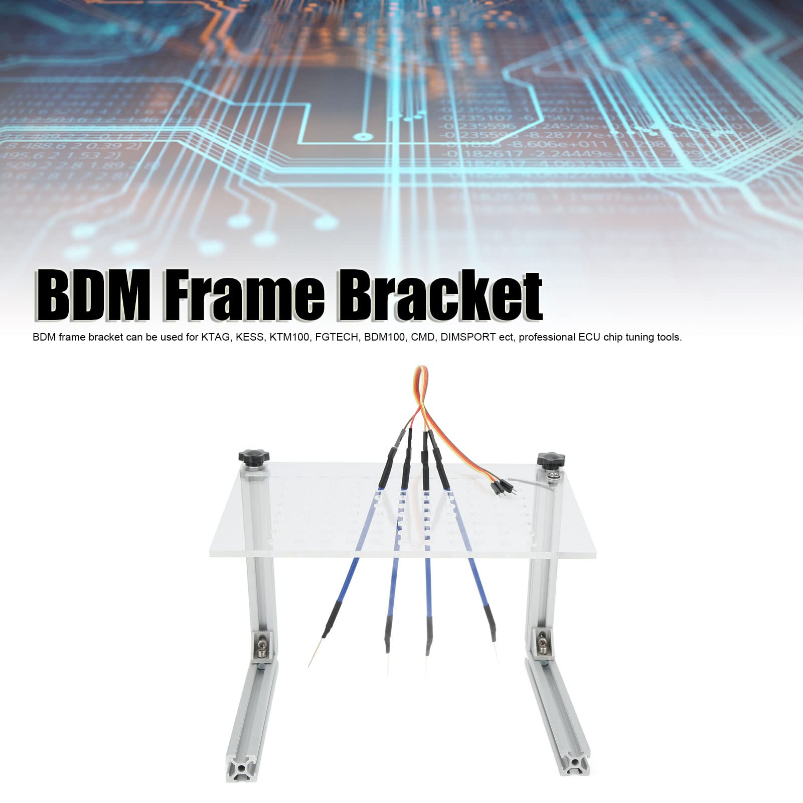 LED BDM Cadre Support, Alliage D'Aluminium Outil de Réglage de Puce ECU avec Broche de Sonde pour KTAG KESS pour Programmation Flash ECU