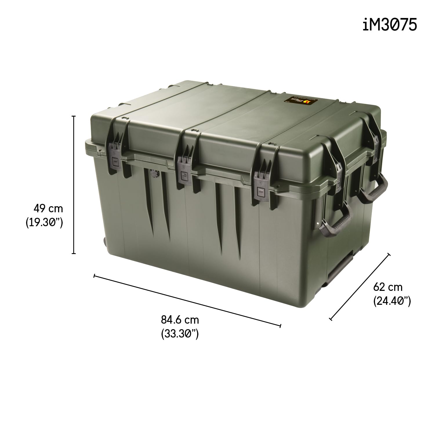 PELI IM3075 Valigia Protettiva; Protezione Superiore per Attrezzature di Valore come Fotocamere, Accessori per Droni, Strumenti Ottici; Resistente all'Acqua;181L; Con Schiuma; Verde OD