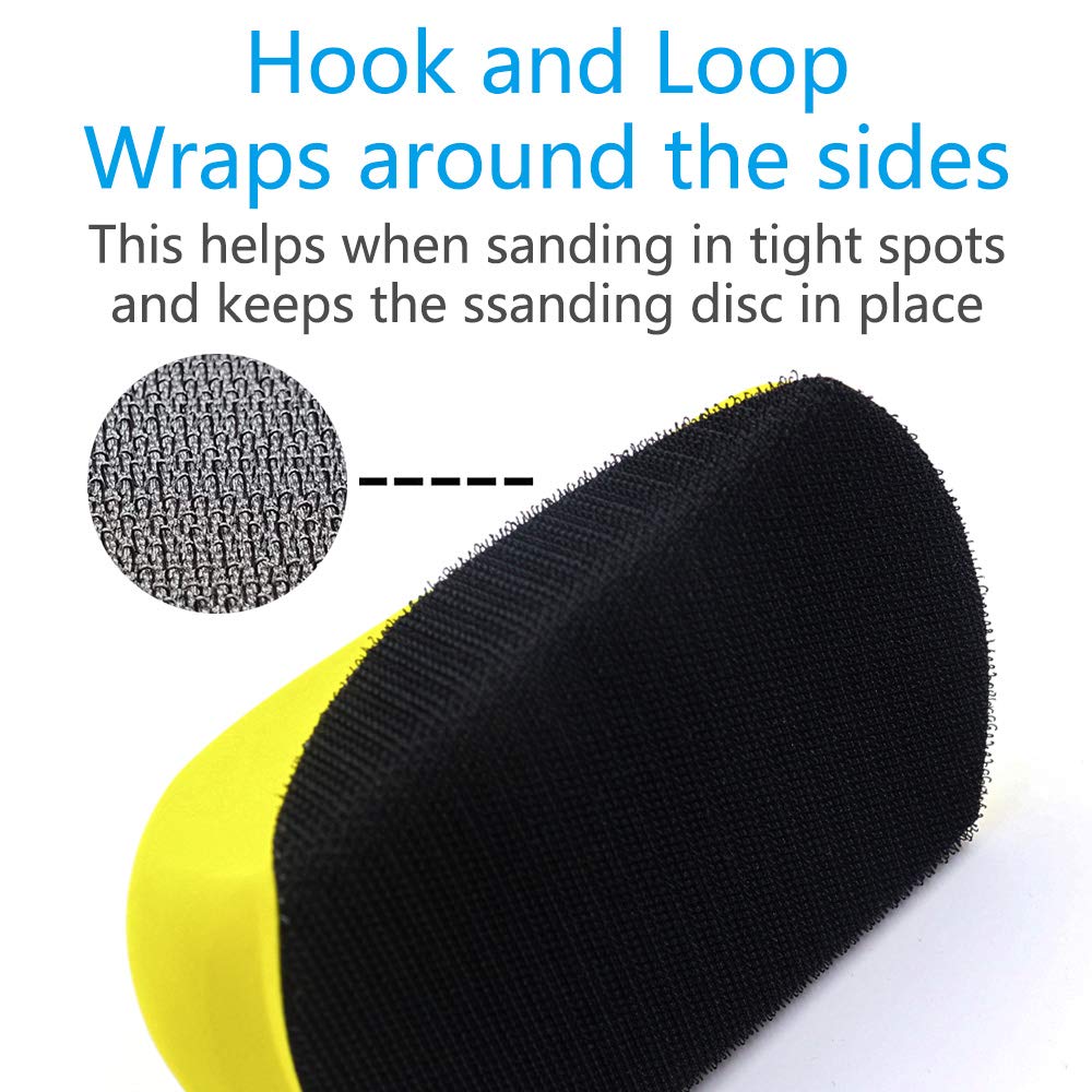 2 Packs 5 Inch Hook And Loop Hand Sanding Mouse Block