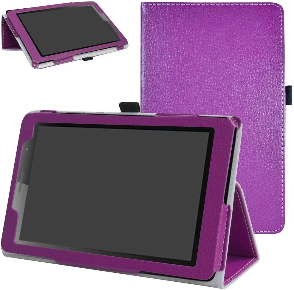 MediaPad T3 8.0 Case,Mama Mouth PU Leather Folio 2-Folding Stand Cover with Stylus Holder for Huawei MediaPad T3 8.0 Inch Tablet 2017 Release,Purple