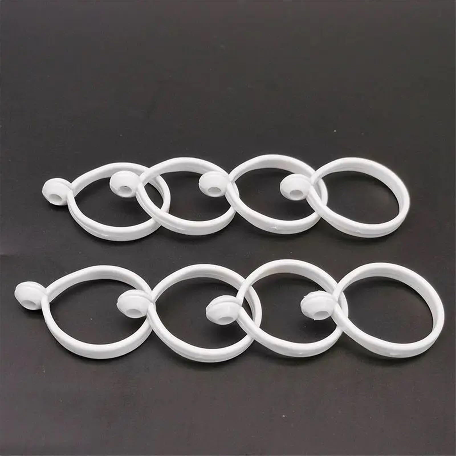 Anneaux de rideaux, Anneaux de rideau 270 pièces, anneau fendu en plastique blanc, romain coulissant silencieux, diamètre intérieur 35mm