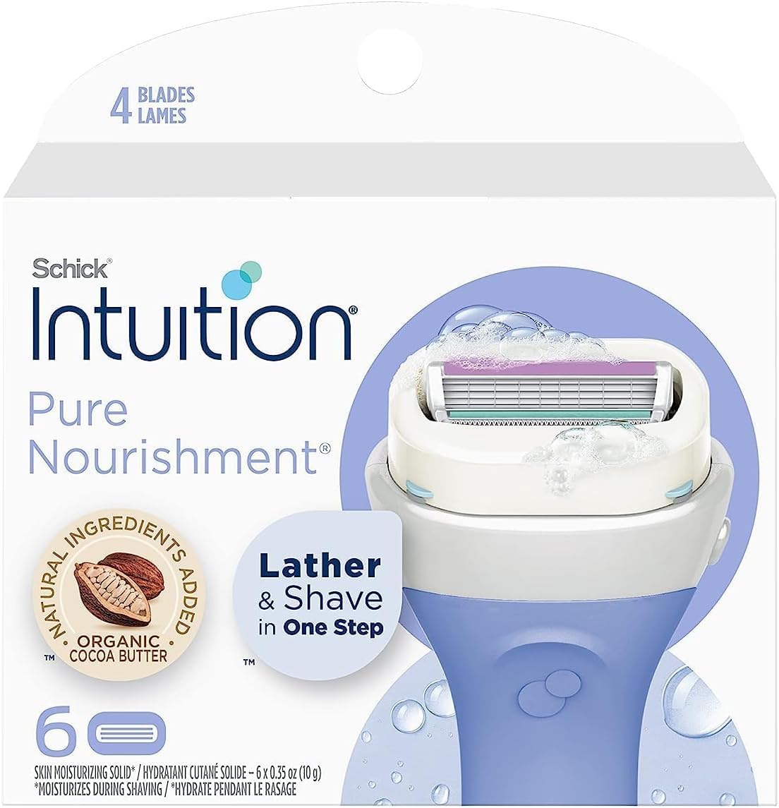 Schick Intuition Pure Nourishment Women's Razor Refills