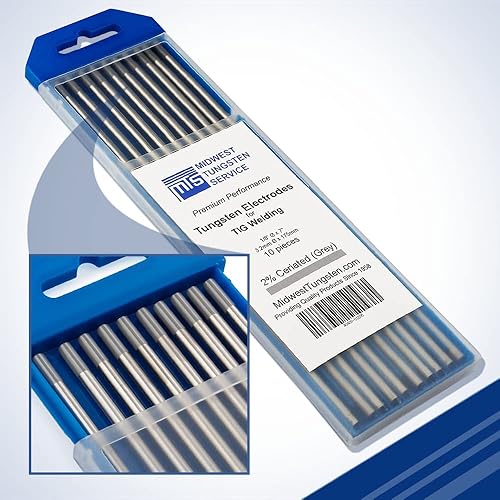 Miniatura 11 de Midwest Tungsten Service Electrodos de soldadura TIG de tungsteno paquete de 10 unidades (azul - 2% tungsteno lantanado (WL20/EWLa-2), 3/32 pulgadas)