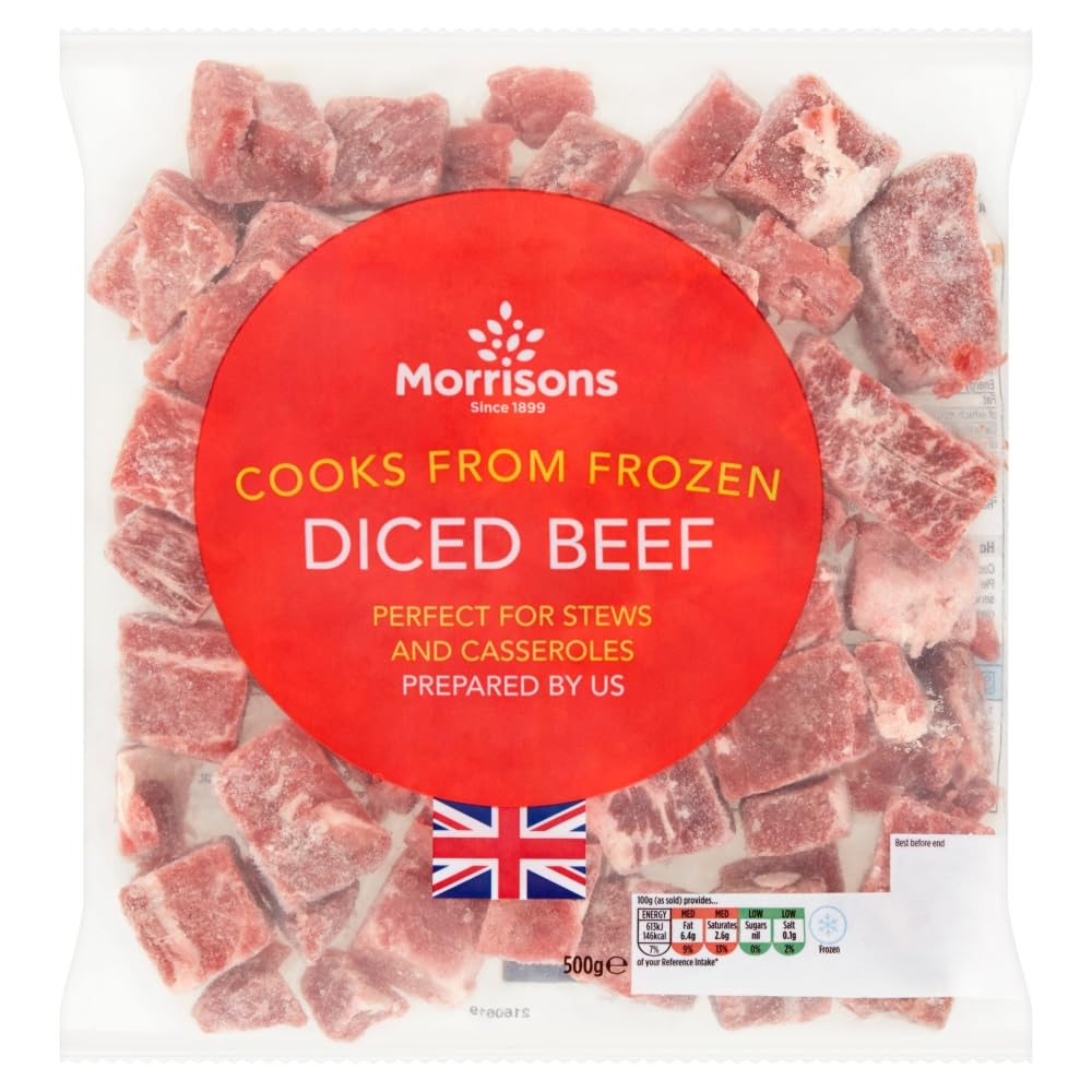 Diced Beef, 500g (Frozen)
