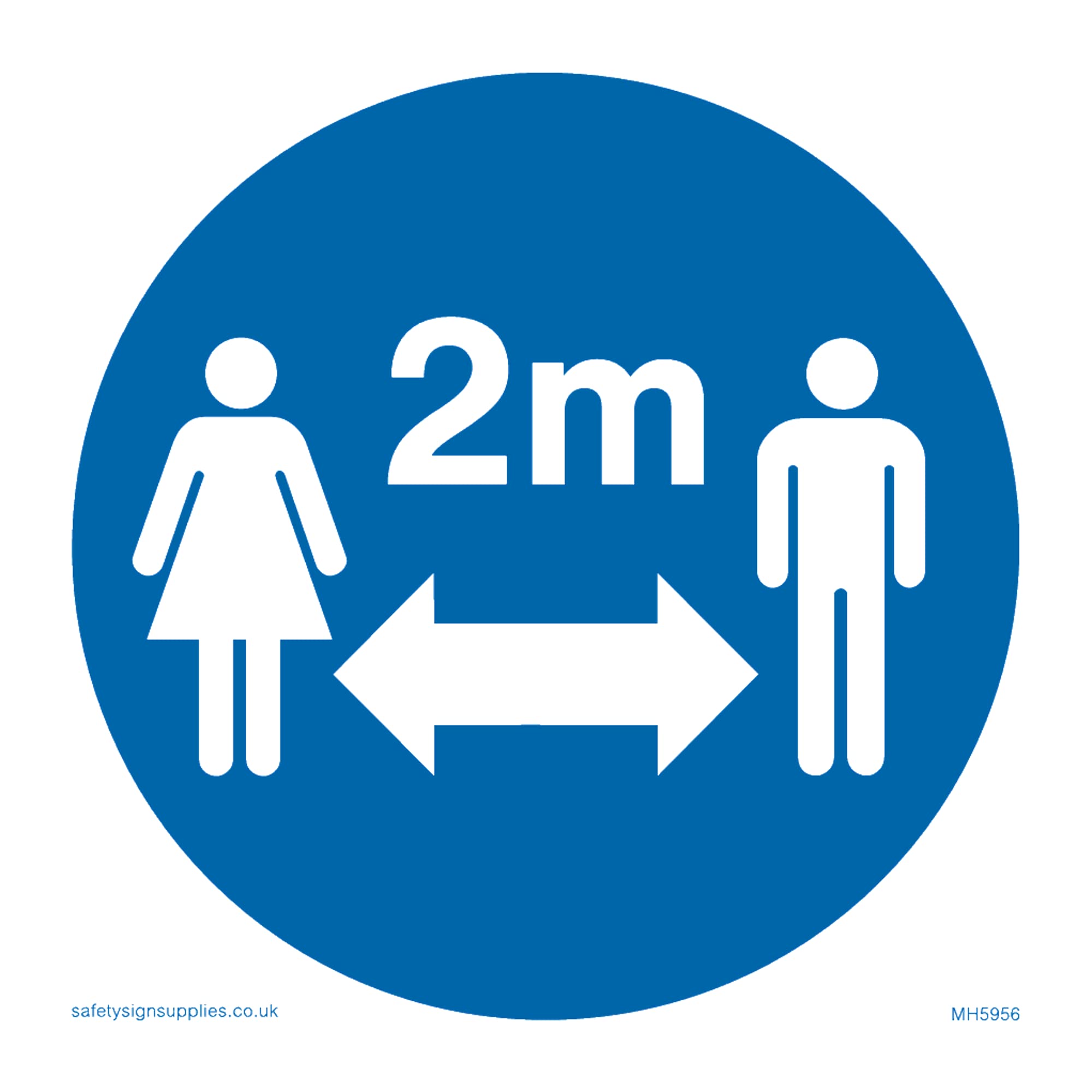 Social distance symbol Sign - 85x85mm - S85