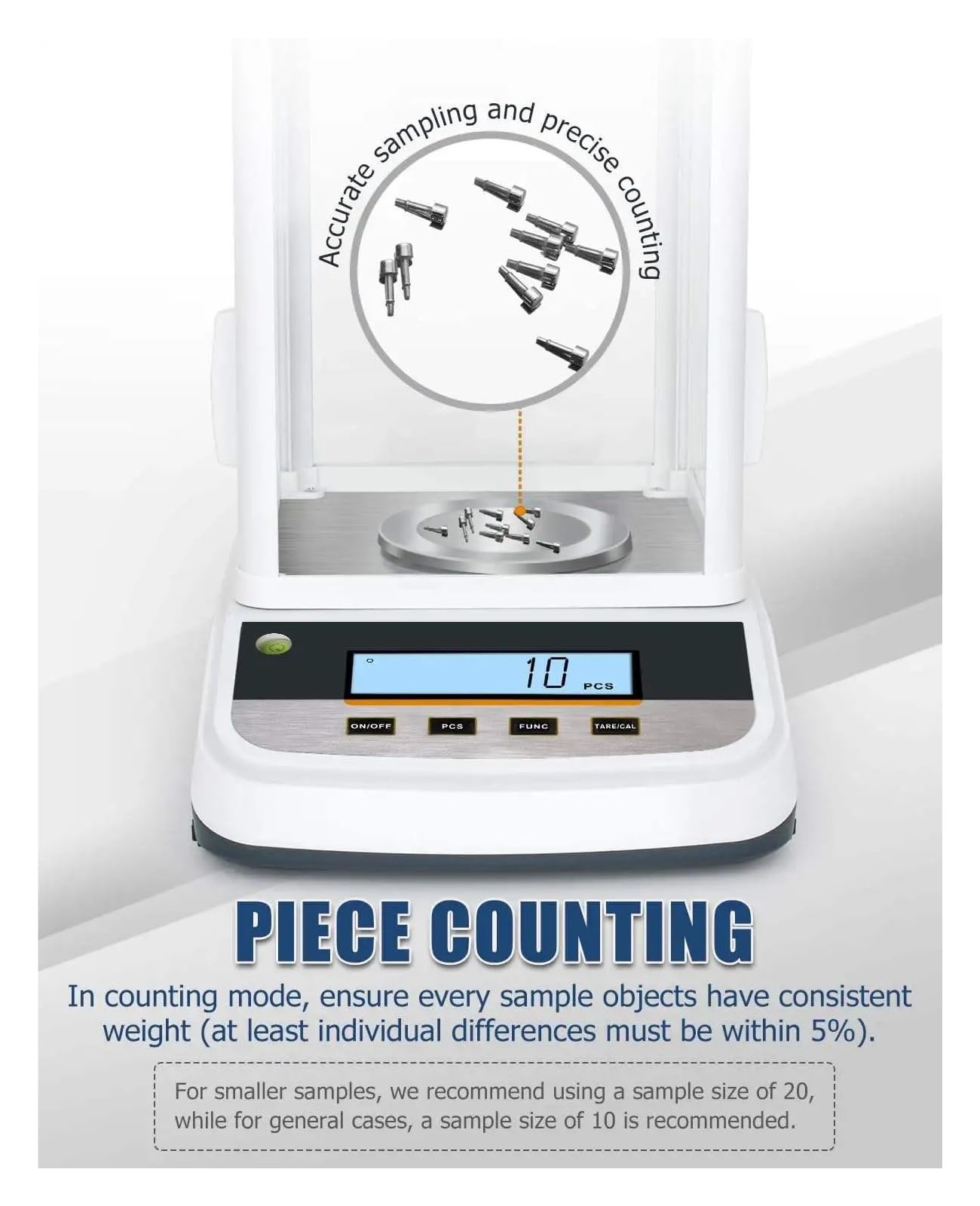 Analytische Waage, Labor-Digitalwaage, elektronische Waage, Auflösung 0,001 g, Präzisionswaage, Bereich 300/500 g Schnelle Reaktion(TF5003 (500g 1mg))