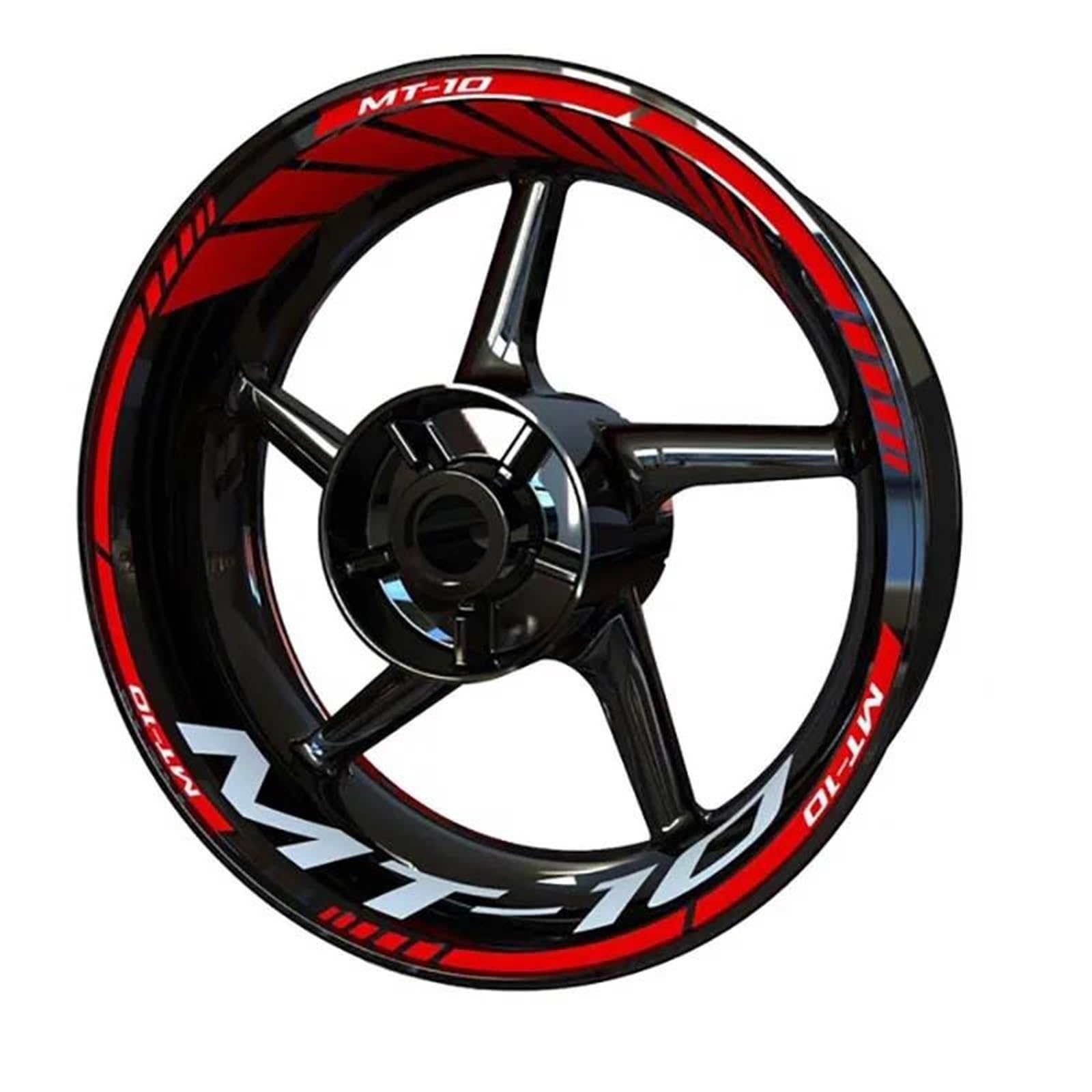 Motorcycle Accessories Wheel Stickers Reflective Decals Rims for Yamaha MT10 MT 10 SP(Style 10)
