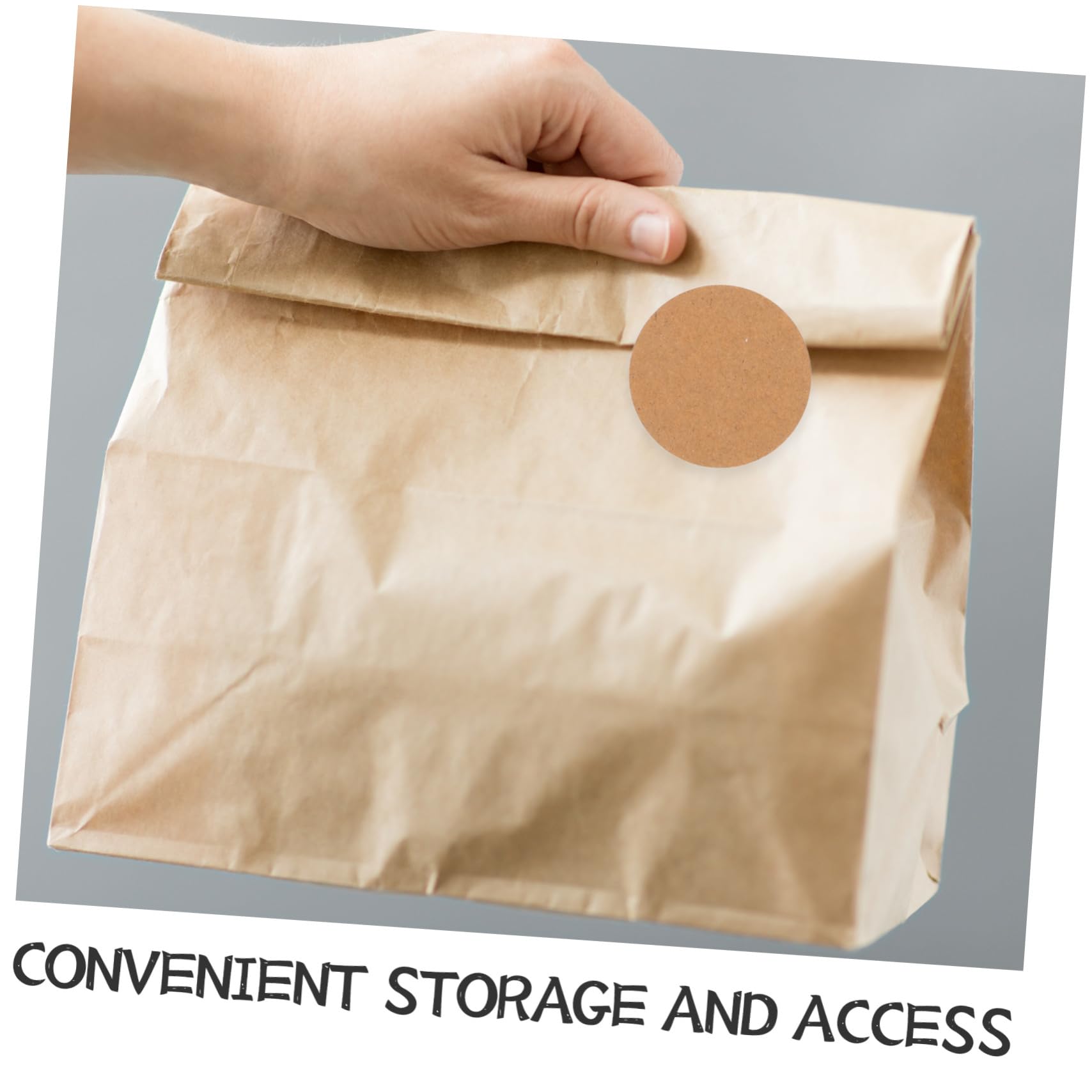 3stücke Runde Selbstklebende Kraftpapier-etiketten Beschreibbar Vielseitig Verwendbar Für Versandumschläge Geschenkverpackung Marmeladengläser Und Lebensmittelboxen Praktische Roll