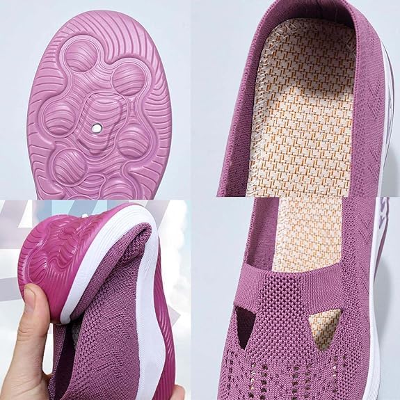 Stanceflex Shoes for Women, Wide Width Breathable Women Walking Comfortable Support Opedic with Arch4