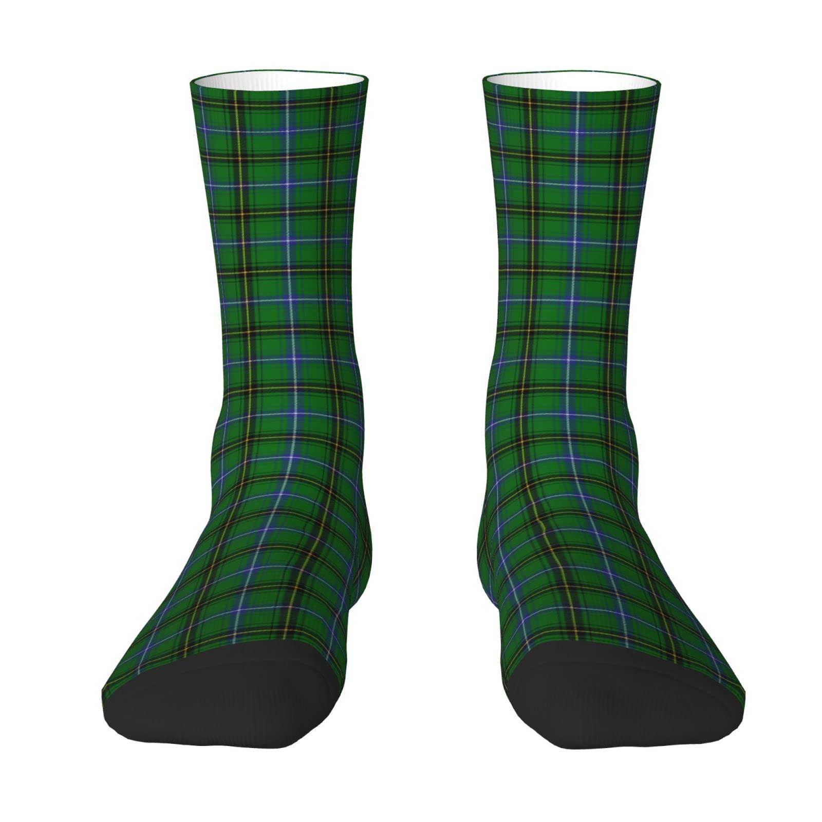 KWQDOZF Scottish Clan Henderson Tartan Plaid Scottish Clan Henderson Tartan Men & Women Crew Socks,Tartan Plaid Novelty Fashion Casual Crew Tube Sock Athle
