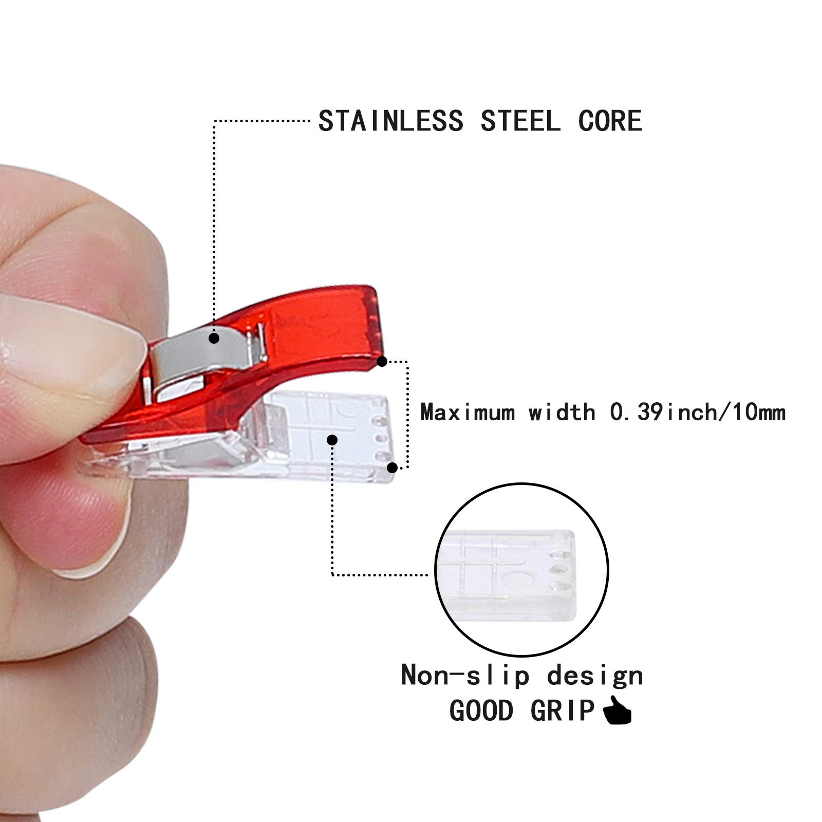 50PCS Sewing Clips Clear High Grade Sewing Craft Quilt Binding Plastic