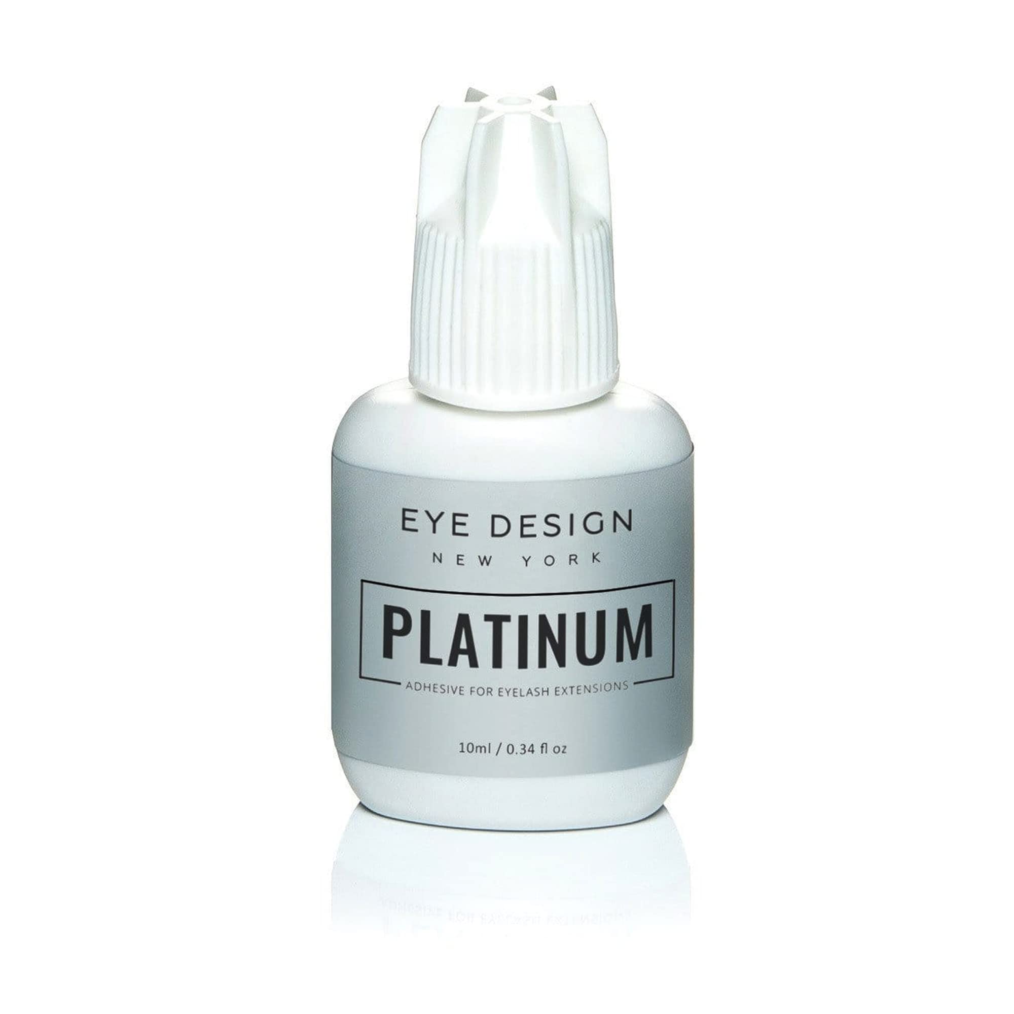 Eye Design Platinum Eye Lash Glue for Eyelash Extensions - Professional Adhesive Eyelashes Extensions Long Lasting Glue for Individual Lashes - Super Strong Bond & 0.5-1 Sec Drying Time 10 ml