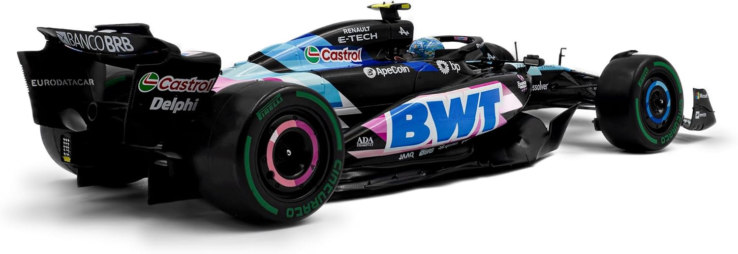 Solido 1:18 Scale Alpine F1 Team A524 Blue E.Ocon Brazilian GP 2024 Diecast Model Car S1814004