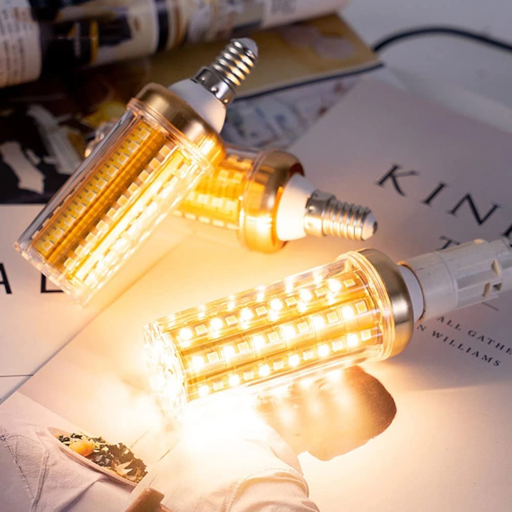 Bombilla LED tipo maíz E27 de 18 W, 1450 lm, ángulo de haz de 360°, equivalente a bombillas halógenas E27 de 100 W, lámpara LED tipo maíz con tornillo Edison, no regulable, paquete de 4, luz blanca d