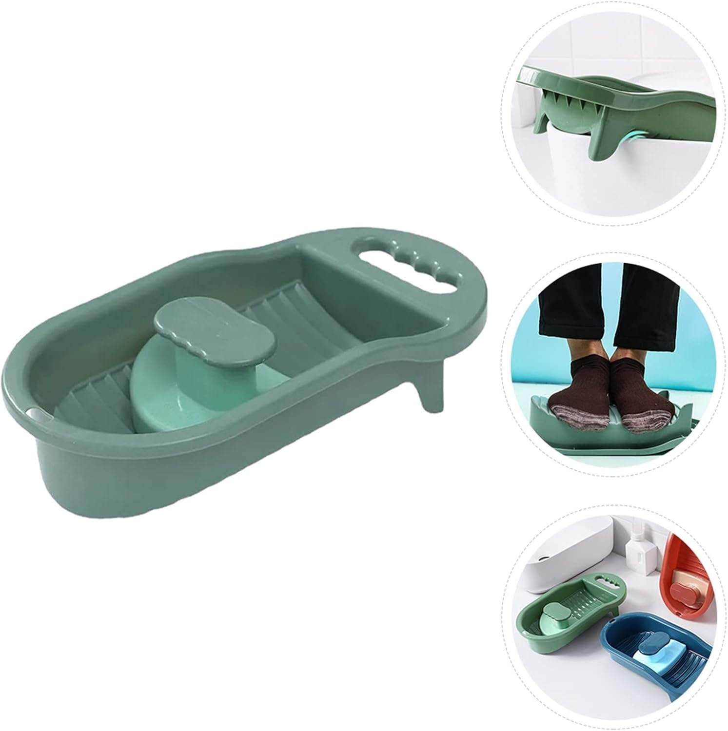Washboard Board washboard washing clothes laundry hand manual plastic scrubbing tool scrubbing cloth non-slip washboard, Green