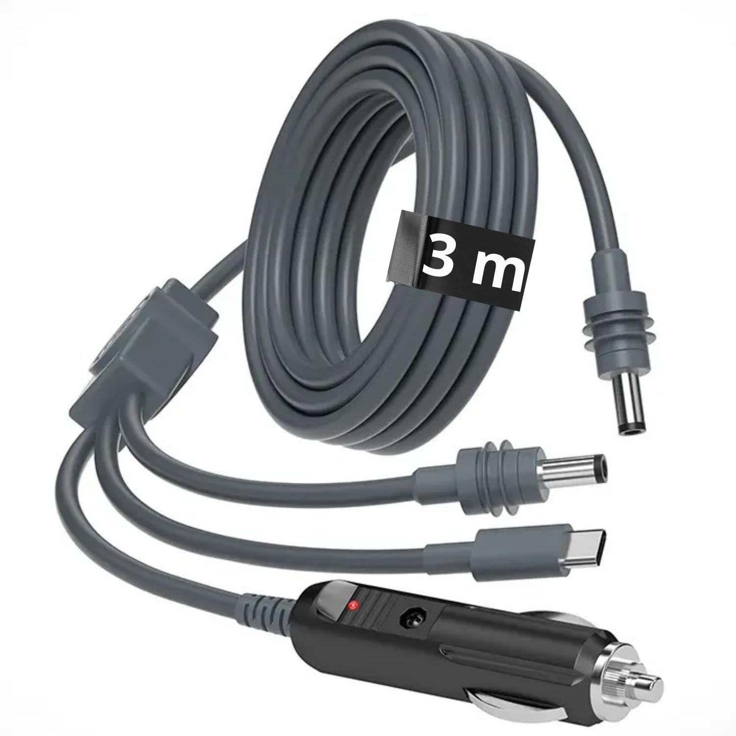 Cabo Starlink Mini Para Carro 3 em 1 Carregador Veicular 12V 24V USB C DC Tipo C Conector