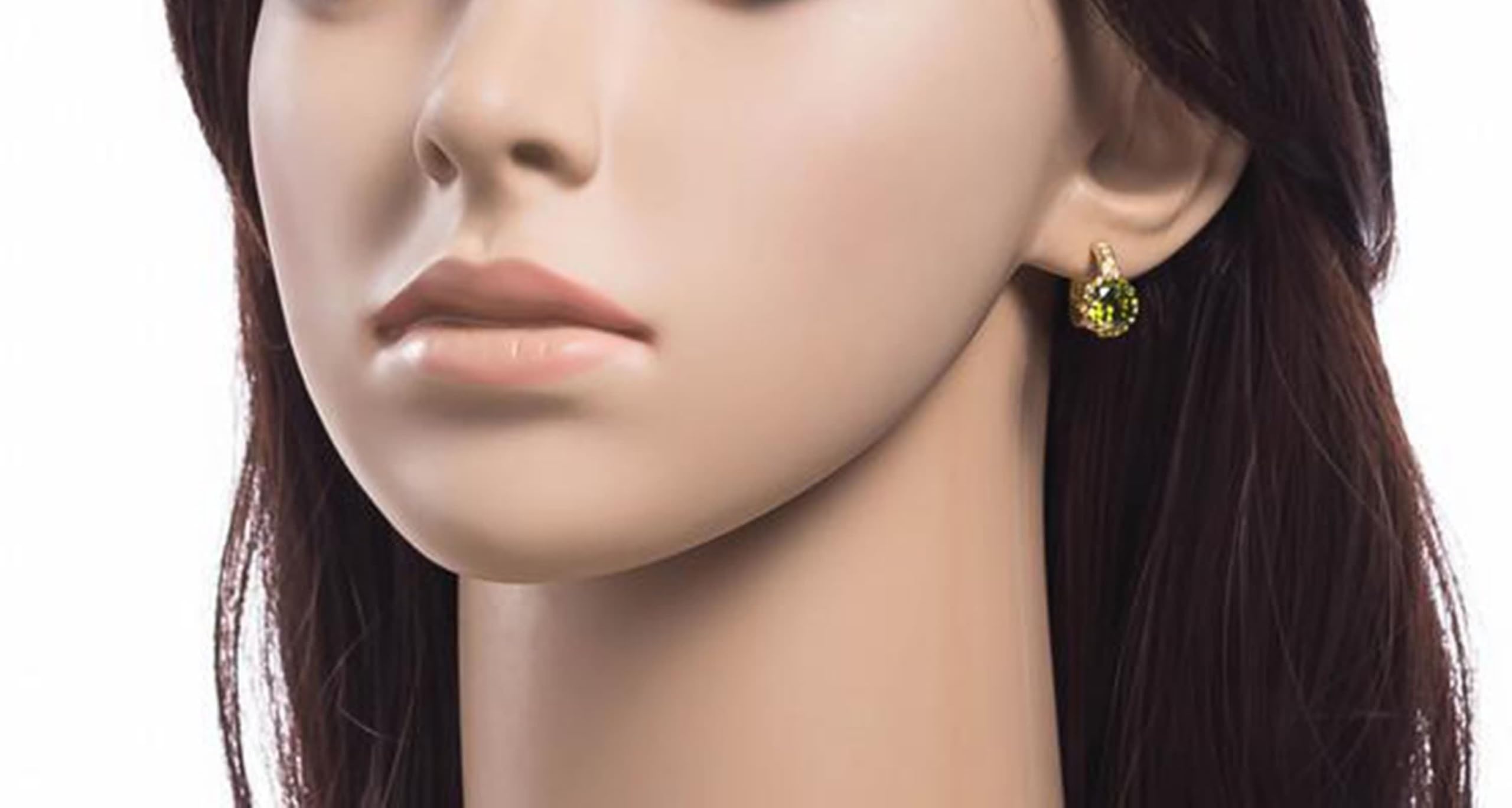 KnSam Au750 Pendientes de aro para mujer, clásicos con moissanita, oro amarillo de 18 quilates, pendientes para mujer pequeños joyas auténticas, oro