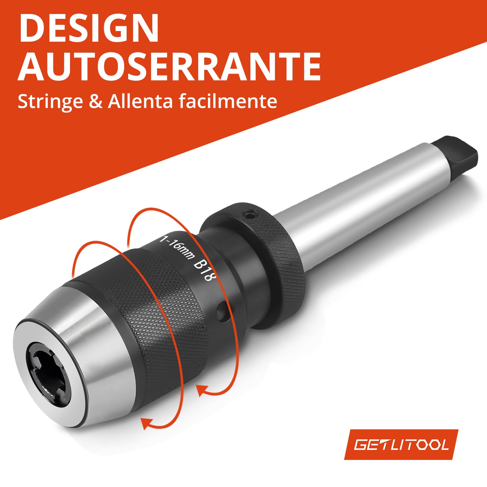 MANDRINO AUTOSERRANTE 1-10mm ATTACCO B12 TORNIO TRAPANO COLONNA | Tooltek | Ferramenta Online - Foto 9