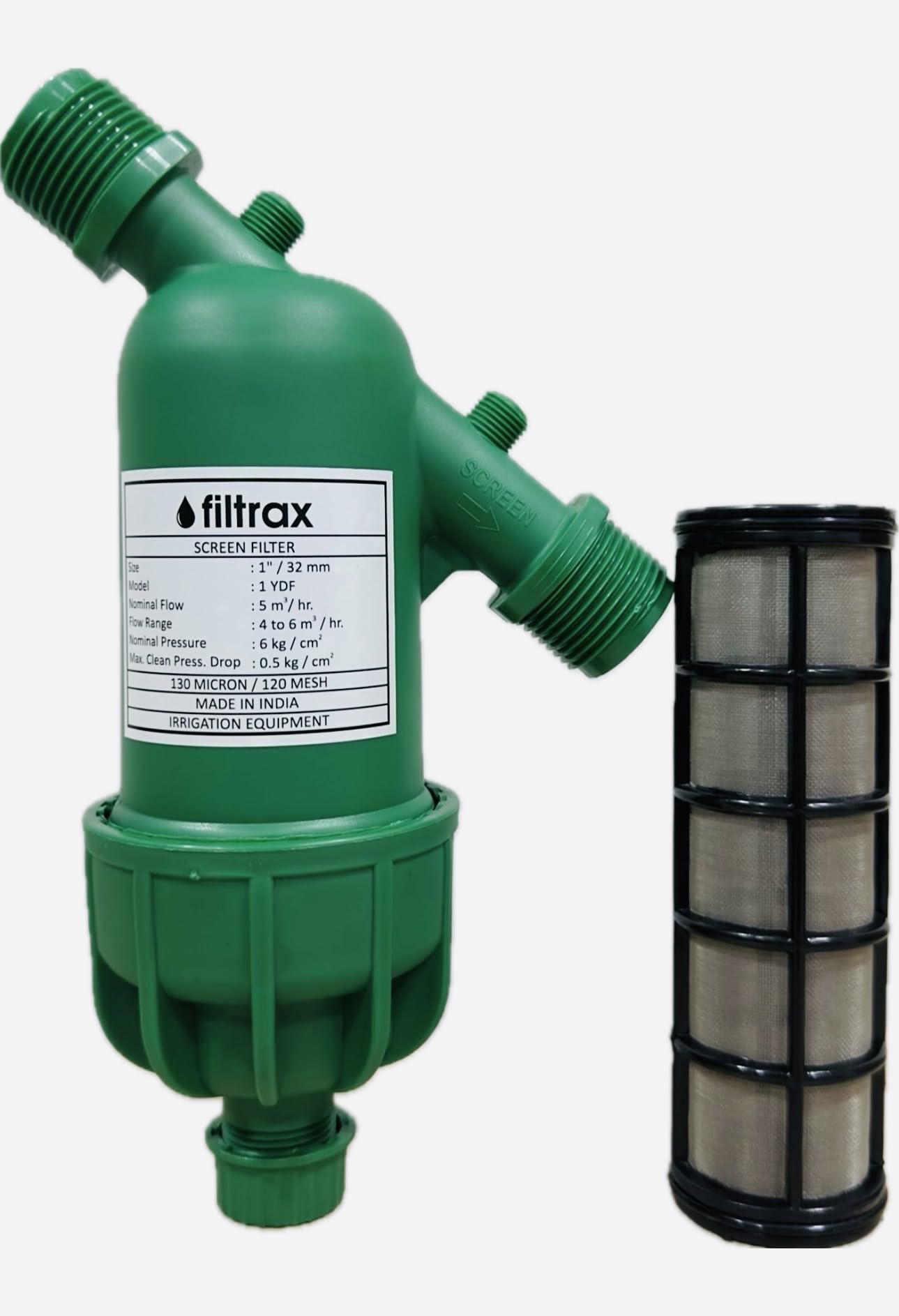 1 inch [32mm] Y type SCREEN Filter for R.O. Filter, Garden Lawn, Drip irrigation filter, Home or Apartment Water Tank 120 Mesh/130 Micron | 6 Months Warranty | Made In INDIA-picture-15