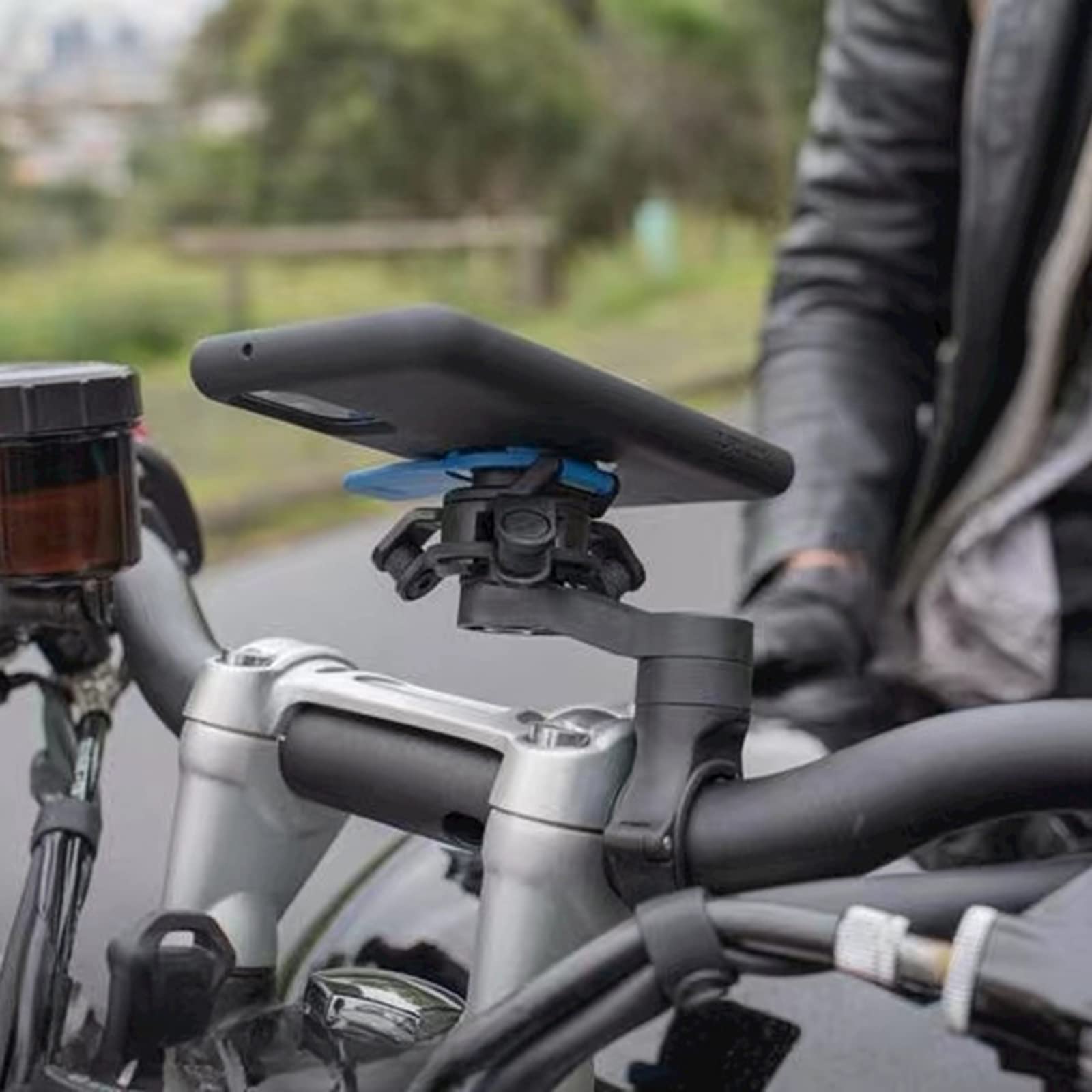 Amazon.co.jp: 自転車 スマホホルダー 片手操作 簡単取付 ロードバイク 