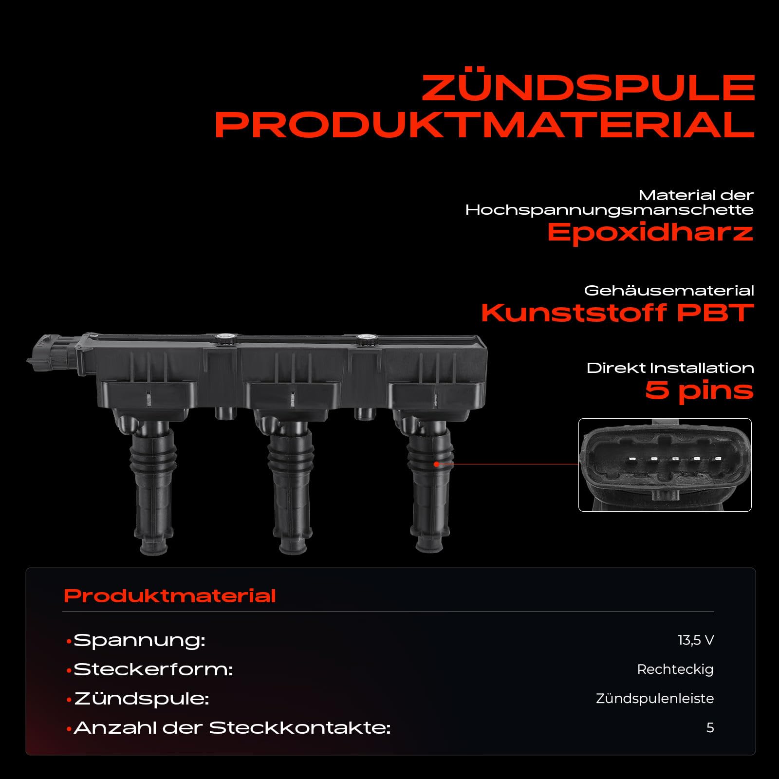 Frankberg 1 bobina di accensione + 3 candele 1208306 | Compatibile con: Agila (A) H00, Corsa B S93, Corsa C X01, Corsa MK IB, Agila MK I H00, Corsa MK II (C) X01