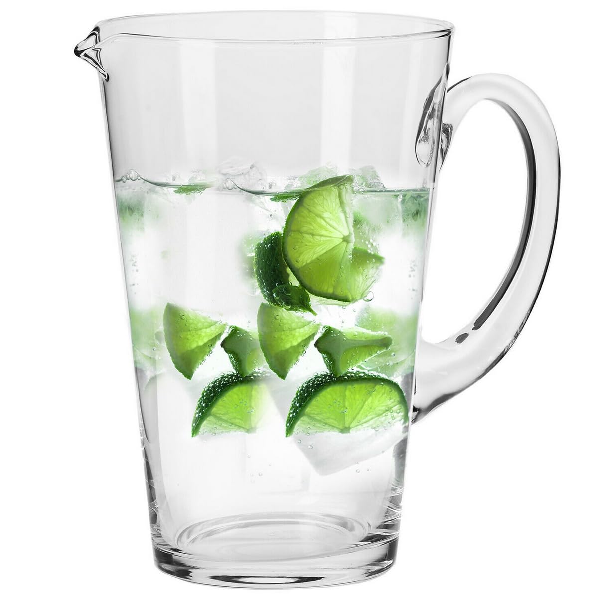 KROSNO Dzbanek do Wody, Soków i Napojów Kolekcja Harmony, 1000 ml | Szkło Kryształowe Bezołowiowe, ręcznie formowany, do wody, soków, lemoniady i napojów, zmywarka