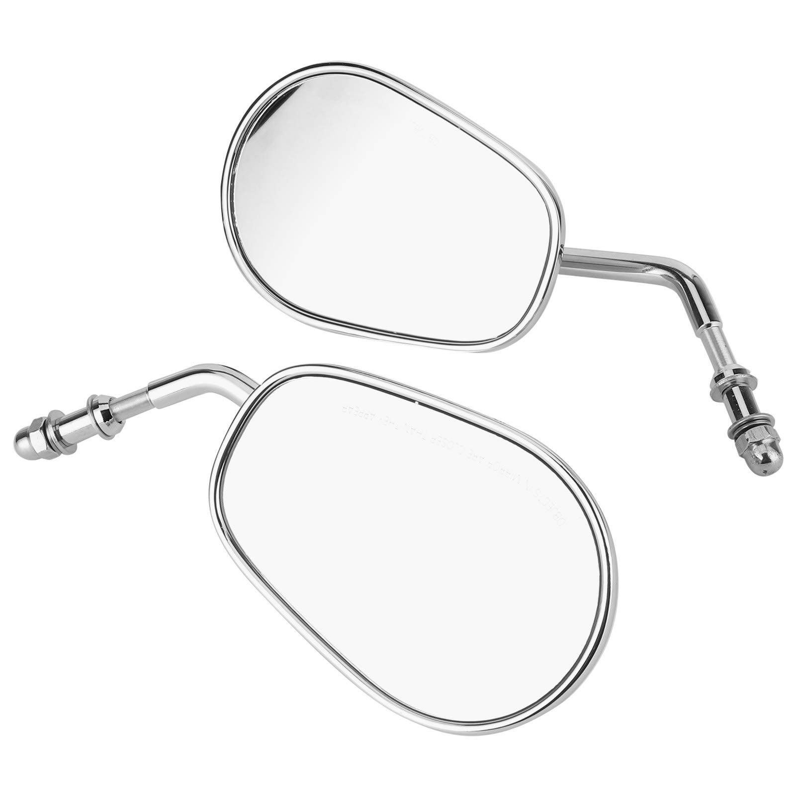 Lusterka wsteczne motocykla Trwałe, szerokokątne, regulowane lusterka na końcu kierownicy dla Touring Glide Fatboy 883 1200 Srebrne aluminium Szkło Para obrotu o 360 stopni