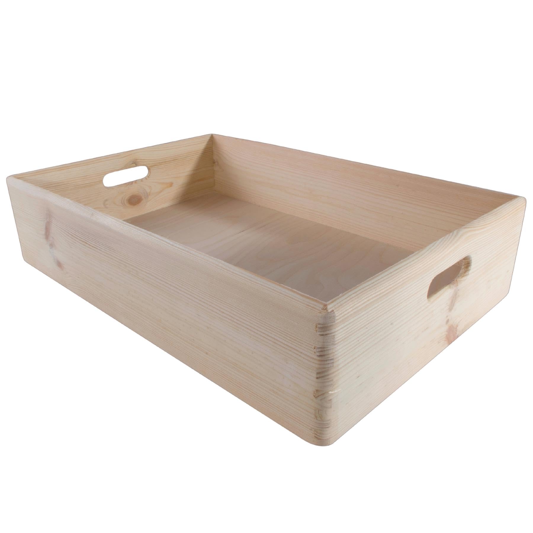 XLarge Wooden Underbed Shallow Storage Crate Box | Untreated Paintable Pine