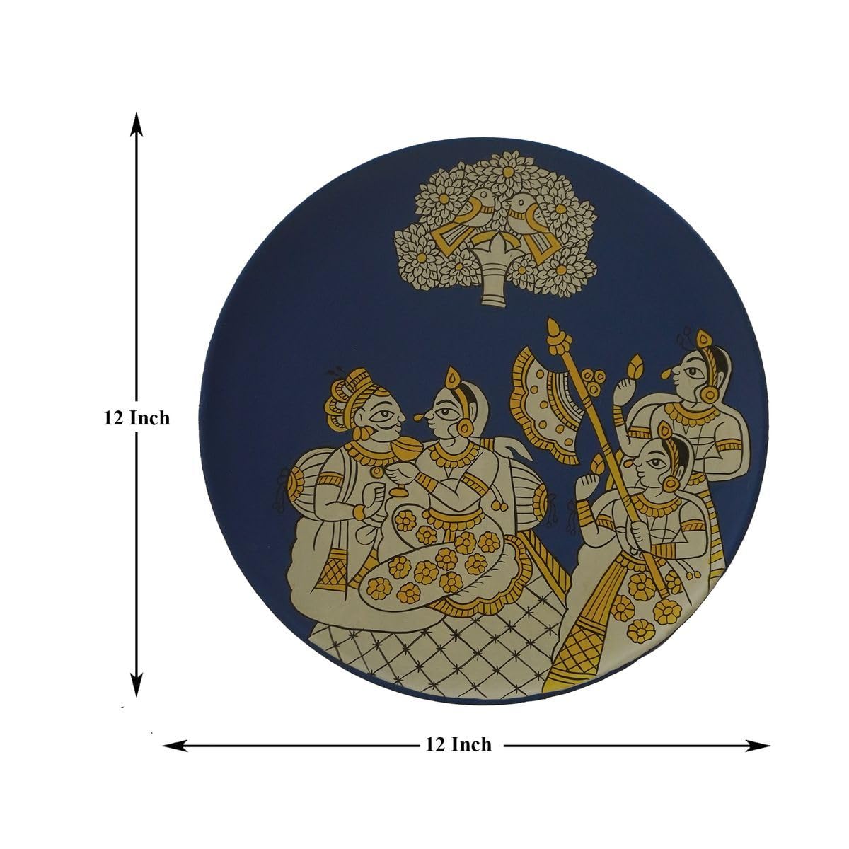 Tarang Arts Hand-Painted PHAT Wooden Wall Plate for Home & Office Decor 1