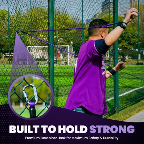 Image of Premium Resistance Bands for Pitchers - Baseball Training Equipment & Fitness Accessories - Adjustable Arm Bands & Stretching Bands for Baseball & Softball Training & Speed Agility