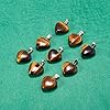 LiQunSweet 10 Pcs Natural Tiger Eye Crystal Genuine Gems Stone Pendants Heart Shape Charms for Women Adult Girl Jewelery Making DIY Necklace Crafting - 23x20x9mm #1