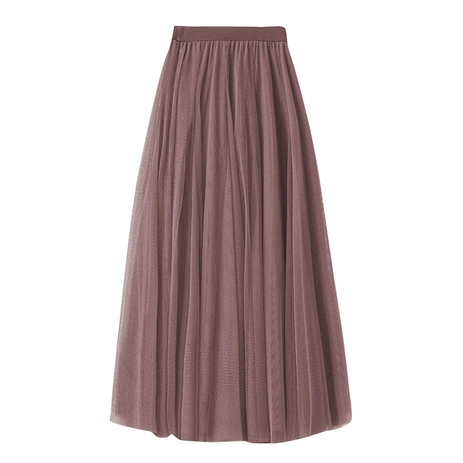 Gonna lunga da donna per danza e festa, linea ad A, in tulle, 2026